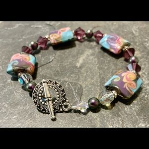 HANDCRAFTED Golem Bead/Swarovski Crystal BRACELET